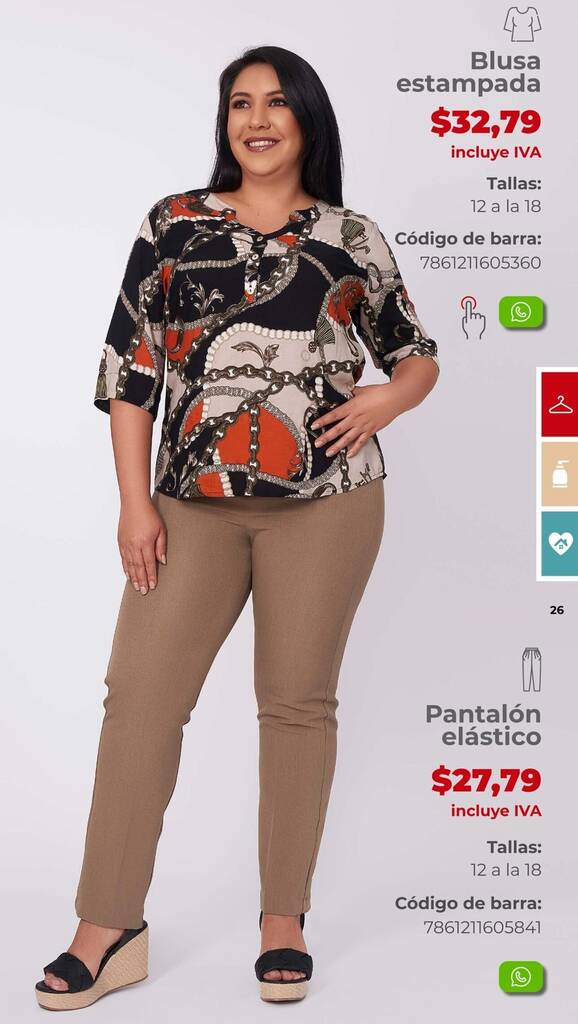 Talla 26 best sale en blusa