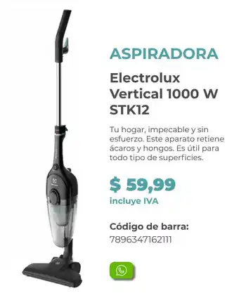 Supermaxi ASPIRADORA Electrolux Vertical 1000 W oferta