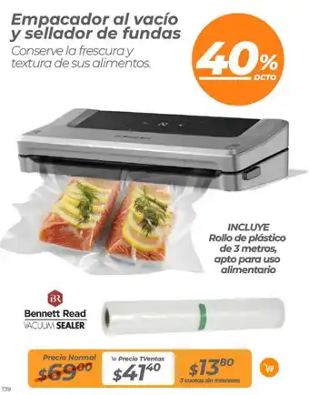 TVentas Bennett Read Empacador al vacío y sellador de fundas oferta