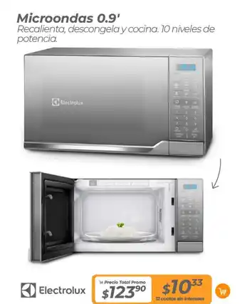 TVentas Electrolux Microondas 0.9¹ oferta
