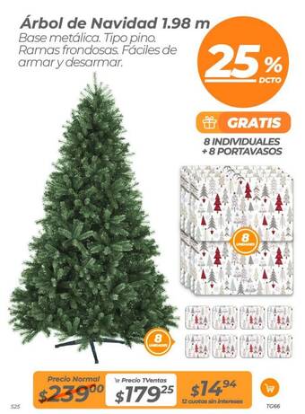 TVentas Árbol de Navidad 1.98 m oferta