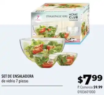 Tia SET DE ENSALADERA de vidrio 7 piezas oferta