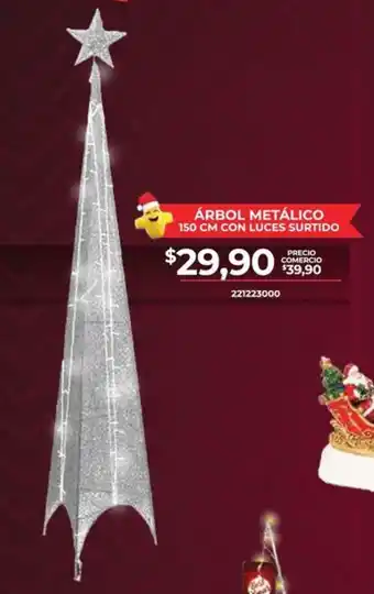 Tia ÁRBOL METÁLICO 150 CM CON LUCES SURTIDO oferta