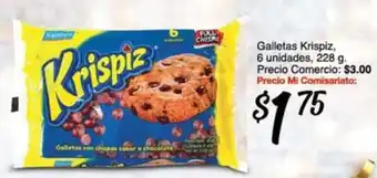 Galletas Krispiz, 6 unidades, 228g