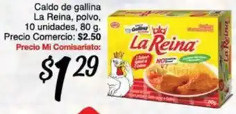 Mi Comisariato Caldo de gallina La Reina, polvo, 10 unidades, 80g oferta