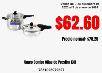 Umco Combo Ollas de Presión 13lt