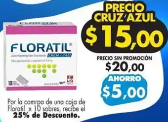 Farmacias Cruz Azul Floratil x 10 sobres oferta