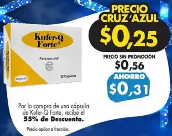 Farmacias Cruz Azul Kufer-Q Forte oferta