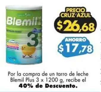 Farmacias Cruz Azul Blemil Plus 3 x 1200g oferta