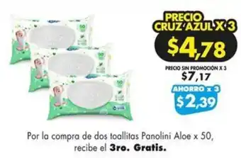 Farmacias Cruz Azul Panolini Aloe x 50 oferta