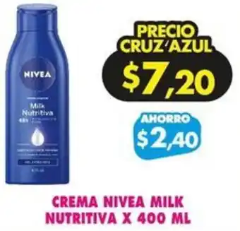 Farmacias Cruz Azul CREMA NIVEA MILK NUTRITIVA X 400 ML oferta