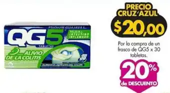 Farmacias Cruz Azul QG5 x 30 tabletas oferta