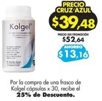 Farmacias Cruz Azul Kolgel cápsulas x 30 oferta