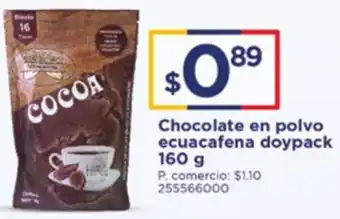 Tia Chocolate en polvo ecuacafena doypack 160g oferta