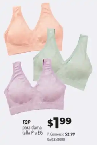 Tia TOP para dama talla Pa EG oferta