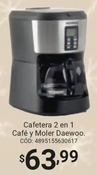 Akí Cafetera 2 en 1 Café y Moler Daewoo oferta
