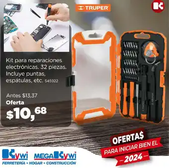 Kywi Kit para reparaciones electrónicas. 32 piezas oferta