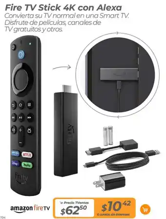 TVentas Fire TV Stick 4K con Alexa oferta