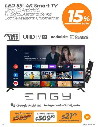 TVentas LED 55" 4K Smart TV oferta
