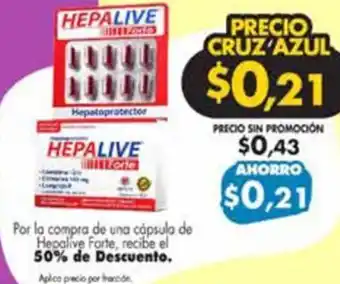 Farmacias Cruz Azul Hepalive Forte oferta
