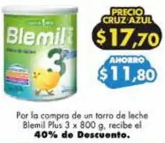 Farmacias Cruz Azul Blemil Plus 3 x 800g oferta