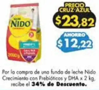 Farmacias Cruz Azul Nido Crecimiento con Prebióticos y DHA x 2 kg. oferta