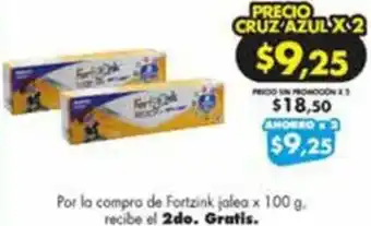 Farmacias Cruz Azul Fortzink jalea x 100g oferta