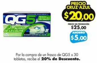 Farmacias Cruz Azul QG5 x 30 tabletas oferta