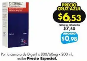 Farmacias Cruz Azul Digeril x 800/60mg x 200ml oferta