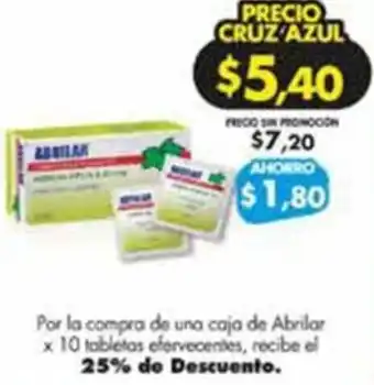 Farmacias Cruz Azul Abrilar x 10 tabletas efervecentes oferta
