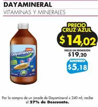 Farmacias Cruz Azul DAYAMINERAL VITAMINAS Y MINERALES oferta