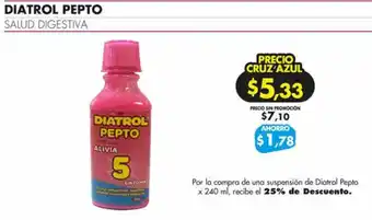 Farmacias Cruz Azul DIATROL PEPTO SALUD DIGESTIVA oferta