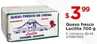 Tia Queso fresco Lucilita 700g oferta