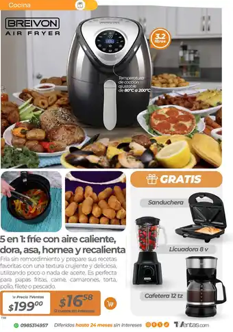 TVentas BREIVON AIR FRYER oferta