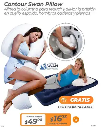 TVentas Contour Swan Pillow oferta