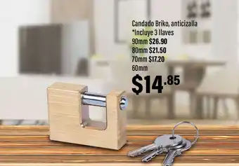 Ferrisariato Candado Briko, anticizalla oferta