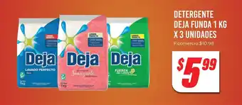 Tia DETERGENTE DEJA FUNDA 1 KG X 3 UNIDADES oferta