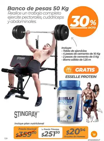 TVentas Banco de pesas 50 kg oferta