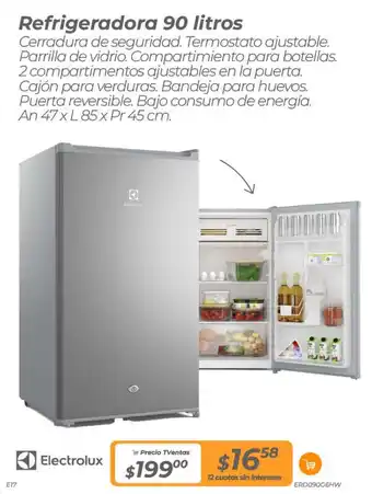 TVentas Electrolux Refrigeradora 90 litros oferta