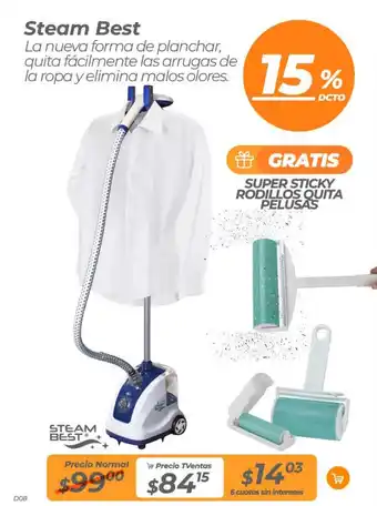 TVentas Steam Best + SUPER STICKY RODILLOS QUITA PELUSAS oferta
