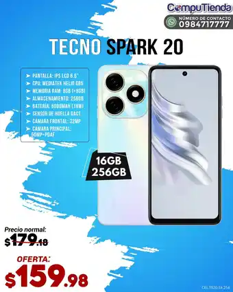 CompuTienda TECNO SPARK 20 256GB oferta