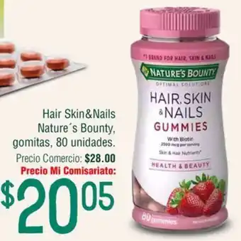 Mi Comisariato Hair Skin & Nails Nature's Bounty, gomitas 80 unidades oferta
