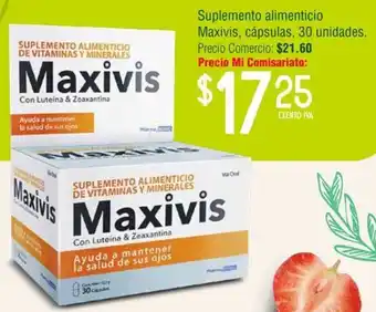 Mi Comisariato Suplemento alimenticio Maxivis, cápsulas 30un oferta