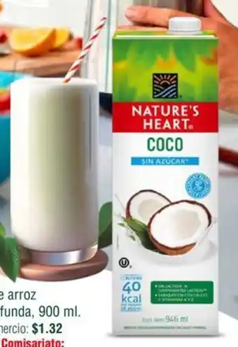 Mi Comisariato Bebida de coco Nature's Heart, sin azúcar 946ml oferta