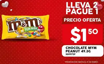 Coral Hipermercados CHOCOLATE MYM PEANUT 49.3G oferta