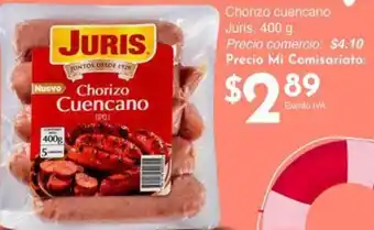 Mi Comisariato Chorizo cuencano Juris 400g oferta