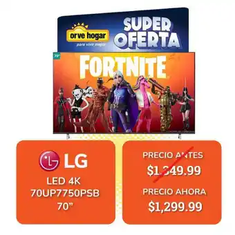 Orve Hogar LG - LED 4K - 70UP7750PSB 70" oferta