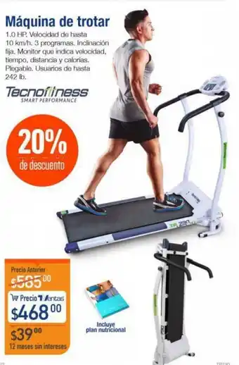 TVentas Máquina de TrotarTecnofitness Smart Performance oferta