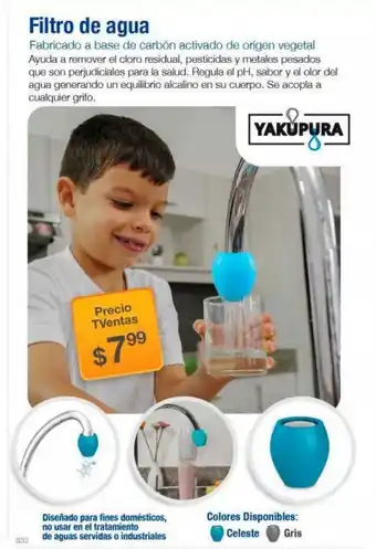 TVentas Filtro de Agua Yakupura oferta