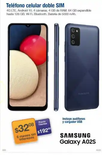 TVentas Samsung Galaxy A02S Teléfono Celular Doble SIM oferta